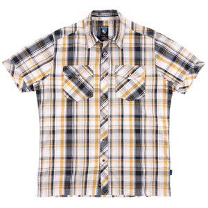 Kuhl Suncel Button Shirt Short Sleeve Plaid Mens S
